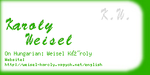 karoly weisel business card